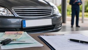 Visura targa estera con documenti di controllo veicolo e auto immatricolata all’estero
